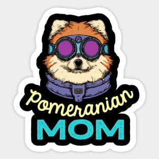 Pomeranian Mom Vintage Dog Owner Retro Dog Mother Sticker